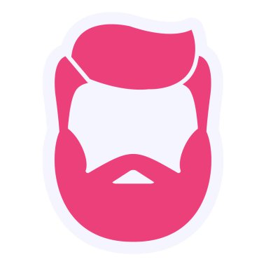 Beard man avatar icon flat design