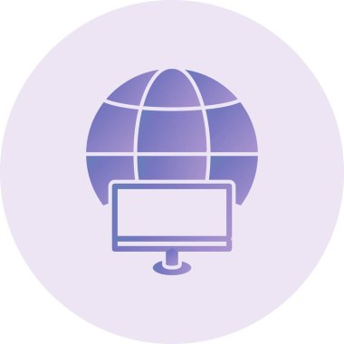 Dünya simgesinin vektör illüstrasyonu