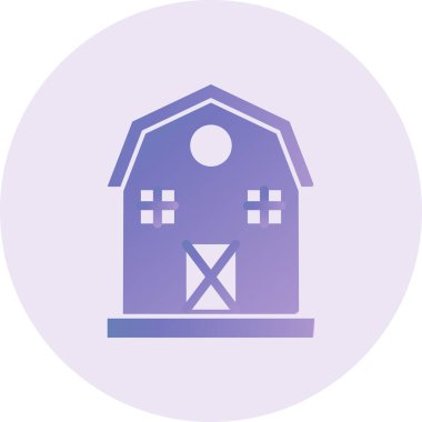 Modern çiftlik simgesinin vektör illüstrasyonu