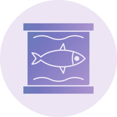 Aquarium fish, icon modern simple illustration 