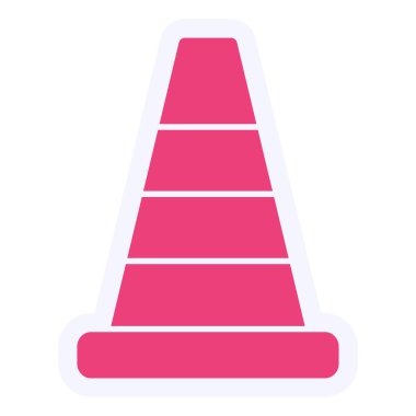 Trafik konisi. Basit illüstrasyon