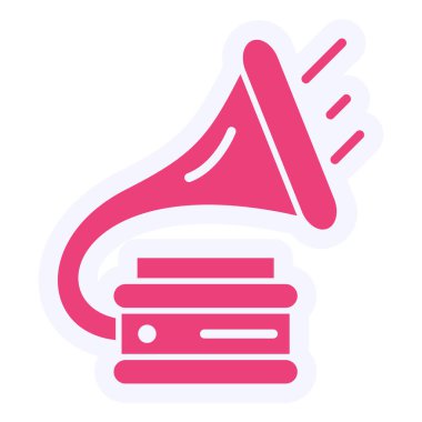 megaphone, web illustration of modern icon