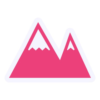 Dağ. Web simgesi basit illüstrasyon