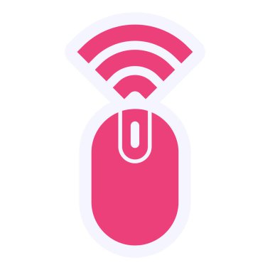 Wireless Mouse icon. flat illustration of wireless computer keyboard vector icons for web