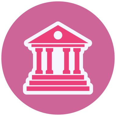 Banka simgesinin vektör illüstrasyonu