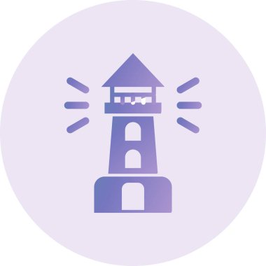 deniz feneri ikonu vektör illüstrasyonu