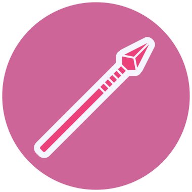 Mızrak Vektörü Kabartma Simgesi Tasarımı