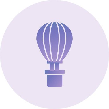 hot air balloon icon. simple illustration of flight vector icons for web design