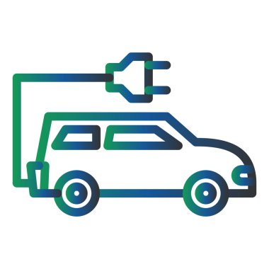 Electric Car icon, simple illustration