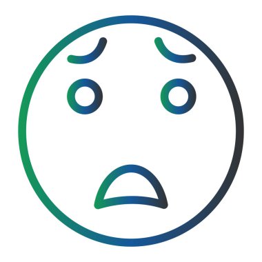 Ağlıyorum. Web simgesi basit illüstrasyon