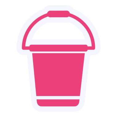 web icon, simple illustration of Bucket
