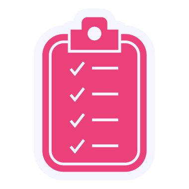 Kontrol listesi simgesi vektör illüstrasyonu