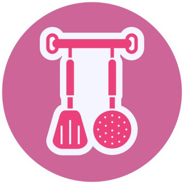 Mutfak aletleri. Basit resimleme