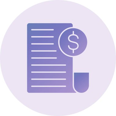 Bill Vector Glyph Simge Tasarımı