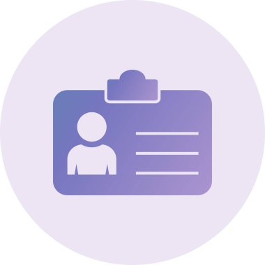 identification id card icon, web illustration
