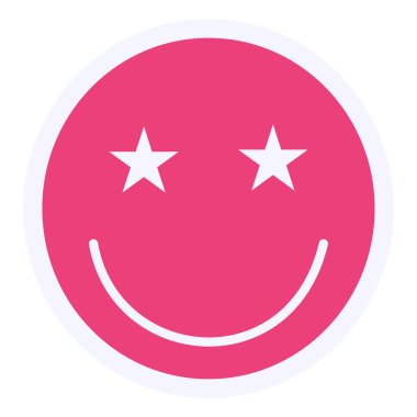 Lucky emoji flat icon, vector illustration 