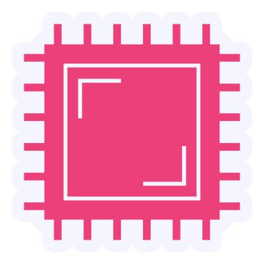 computer chip. simple design illustration