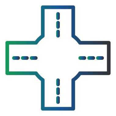 road sign. trendy flat color design icon template for web mobile apps 