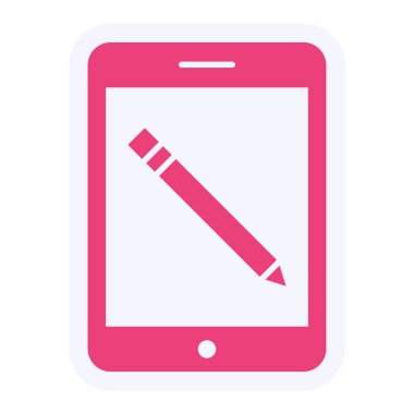 Grafik Tablet Vektör Kabartma Simgesi Tasarımı