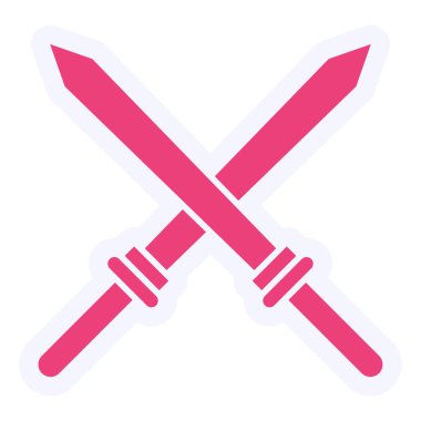 Kılıçlar. Web simgesi basit illüstrasyon