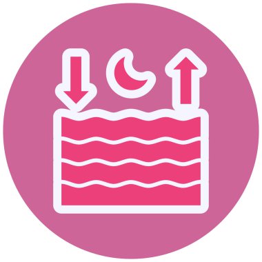 Tides simgesinin vektör illüstrasyonu