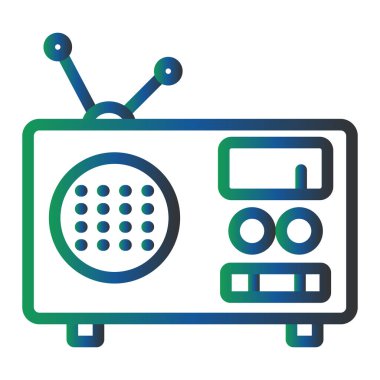 Radyo simgesinin vektör illüstrasyonu