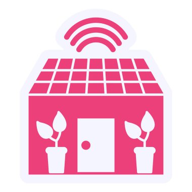 solar energy system with wifi and smart phone vector illustration design