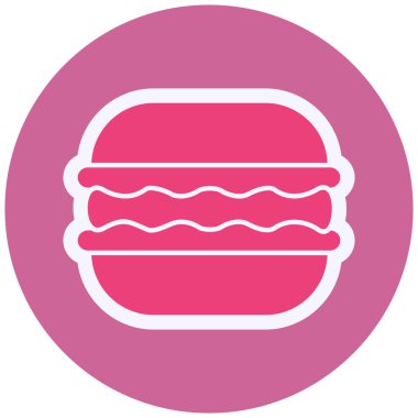 Macaron modern simge vektör illüstrasyonu