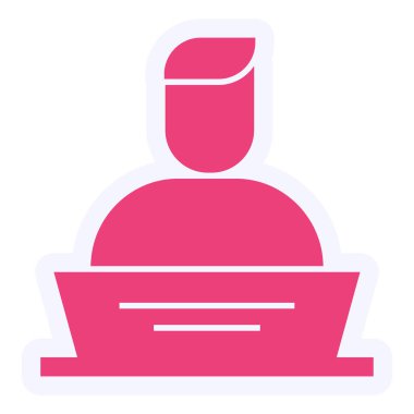 Teleworking modern icon vector illustration