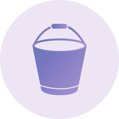 web icon, simple illustration of Bucket