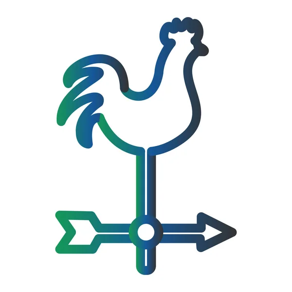 Vector Illustration Weathercock Icon — Stock Vector