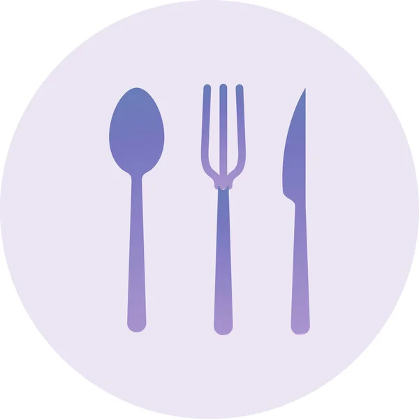 餐具矢量锥形图标的设计 — 图库矢量图片