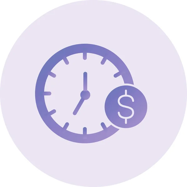 Time Money Vector Glyph Icon Design — Archivo Imágenes Vectoriales