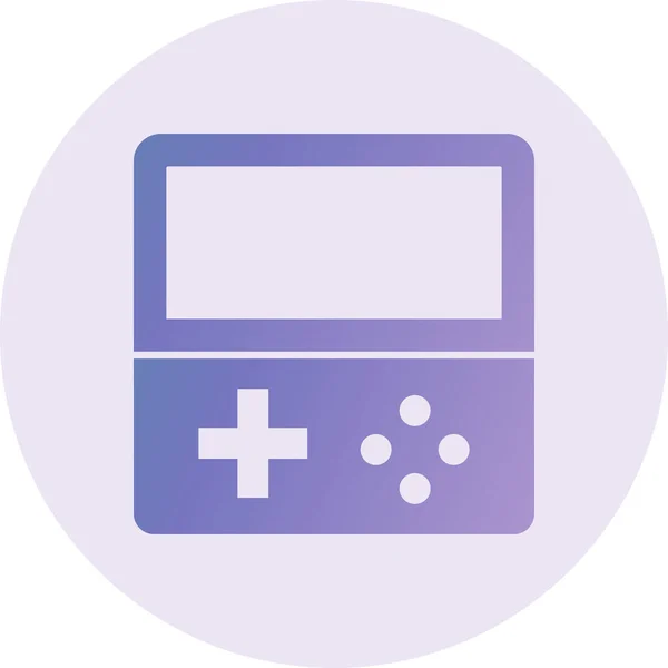 Game Console Vector Glyph Icon Design — ストックベクタ