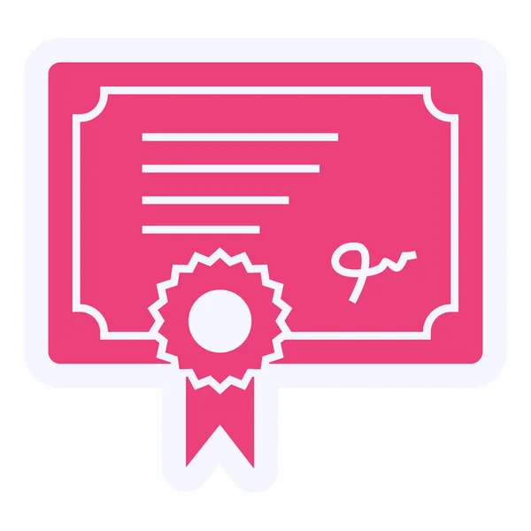 Certificado Ícone Web Ilustração Simples — Vetor de Stock