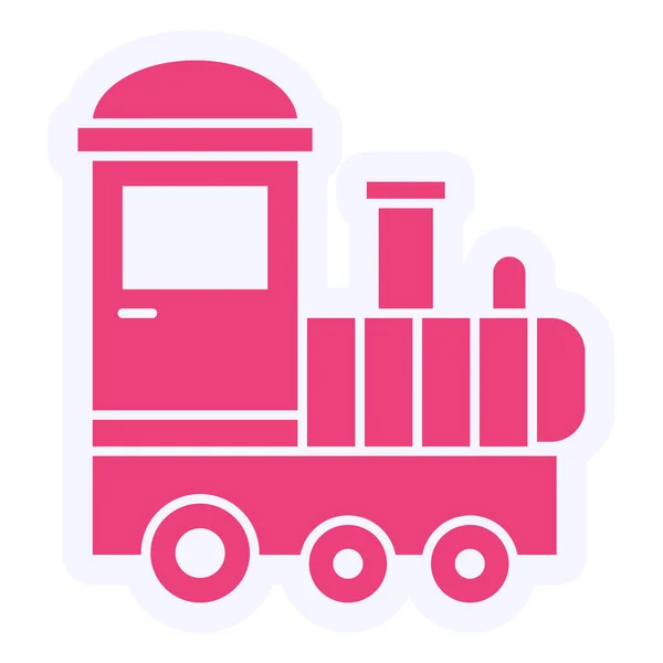 Toy Train Vector Glyph Icon Design — ストックベクタ