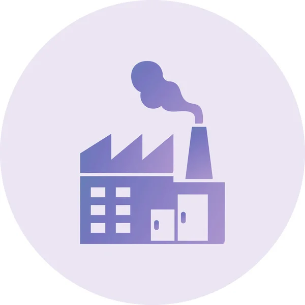 Ilustracja Wektorowa Ikony Fabrycznej — Wektor stockowy