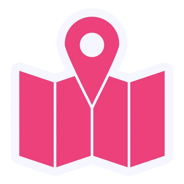 Simple Web Illustration Location Icon — Wektor stockowy