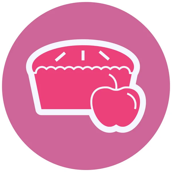 Apple Pie Web Icon Simple Illustration — ストックベクタ