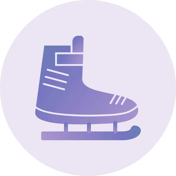 Vector Illustration Ice Skate — Vettoriale Stock