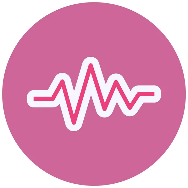 Pulse Rate Vector Glyph Icon Design — Wektor stockowy