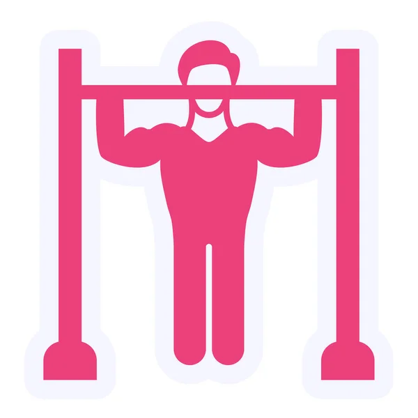 Fitness Egzersiz Vektörü Simgesi — Stok Vektör