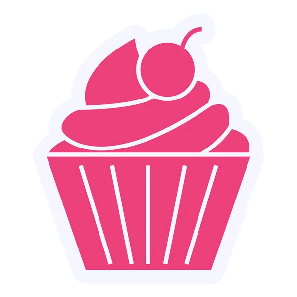 Beker Cake Moderne Pictogram Vector Illustratie — Stockvector