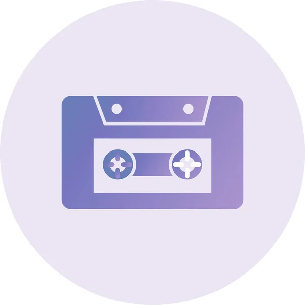 Vector Illustration Cassette Icon — Stock Vector