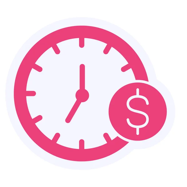 Time Money Vector Glyph Icon Design — Image vectorielle