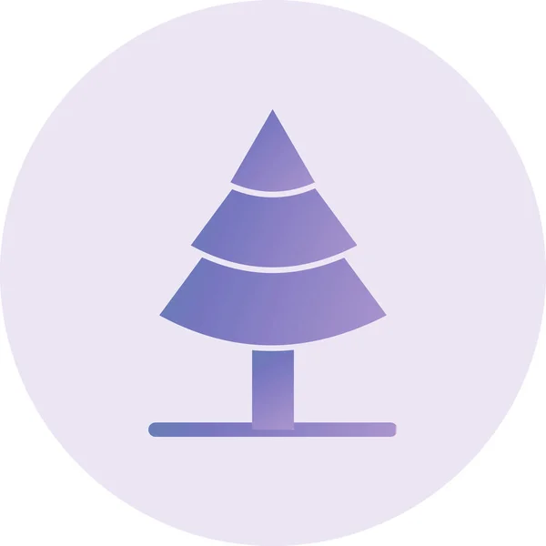 Christmas Tree Simple Design Pine Tree — Stock vektor