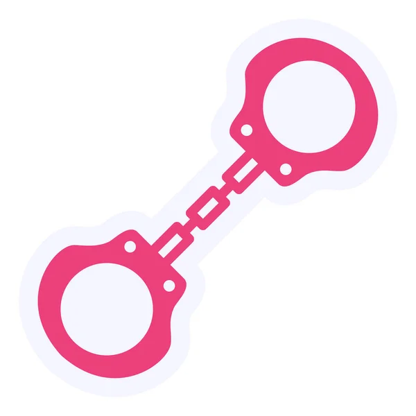 Handcuffs Vector Glyph Icon Design — Image vectorielle