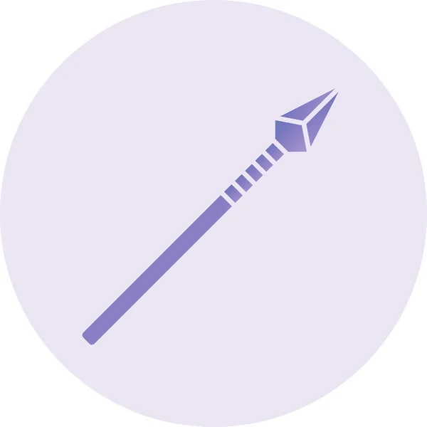 Spear Vector Glyph Icon Design — Stockvektor