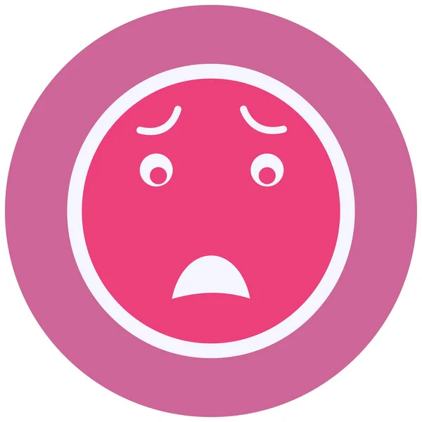 Cara Triste Icono Vector Emoticono — Vector de stock