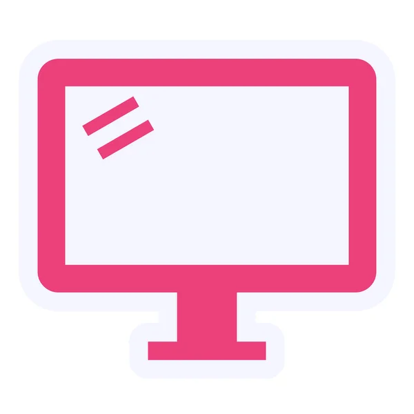 Computer Display Web Icon Simple Illustration — Vetor de Stock
